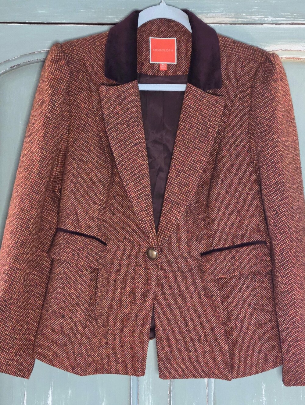 Modcloth Autumn Tweed Blazer XL